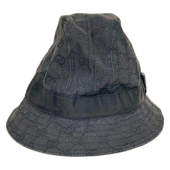 Auth GUCCI - Black Polyester Cotton Chemical Fiber Hat main image 6
